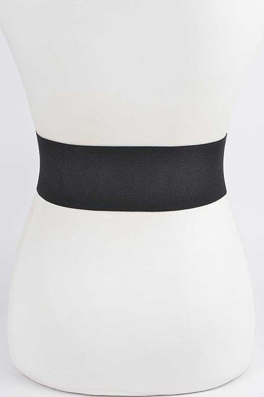 Plus Size Tonal Buckle Elastic Belt