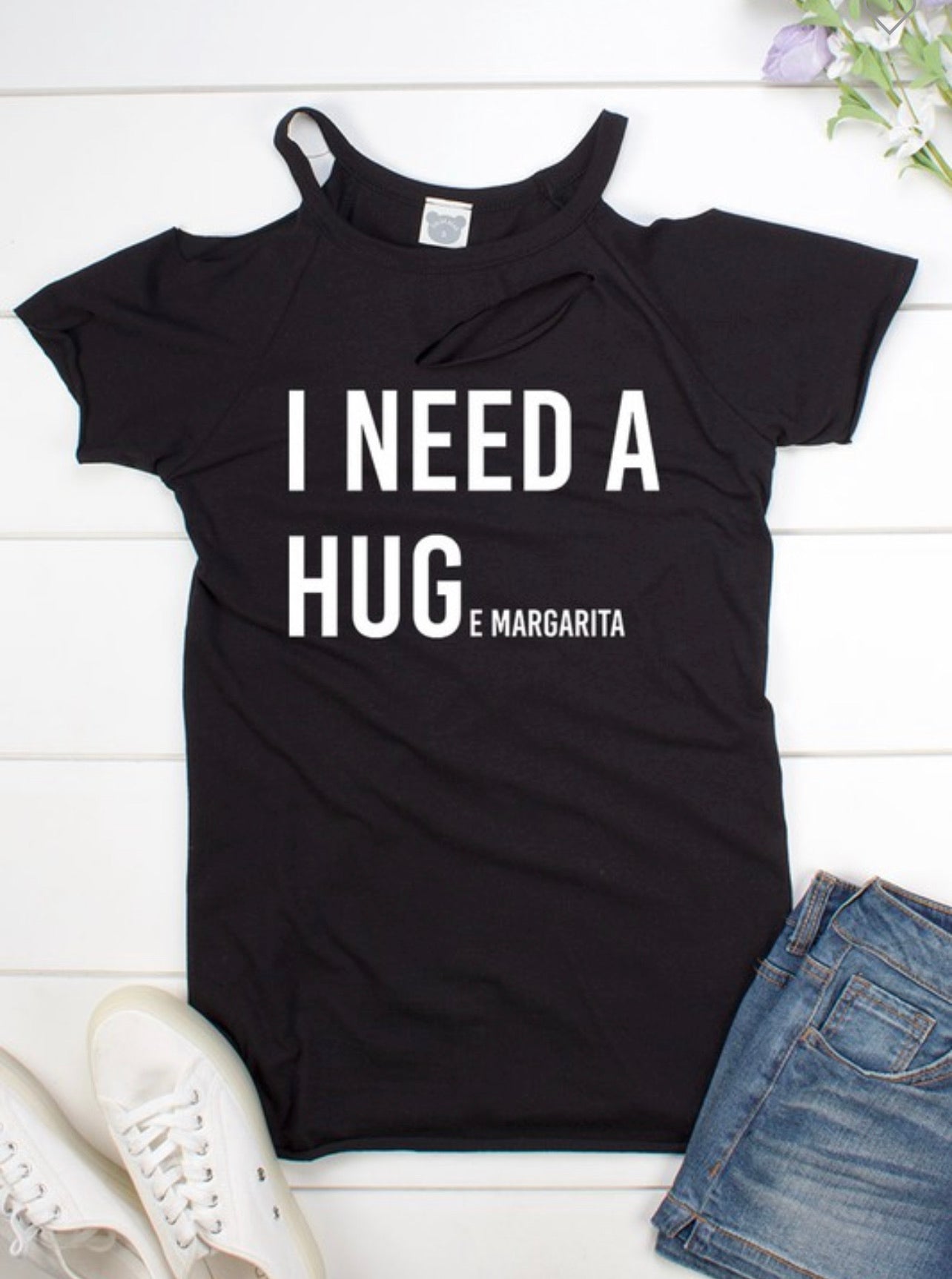 “I Need A Hug” Distressed Tee